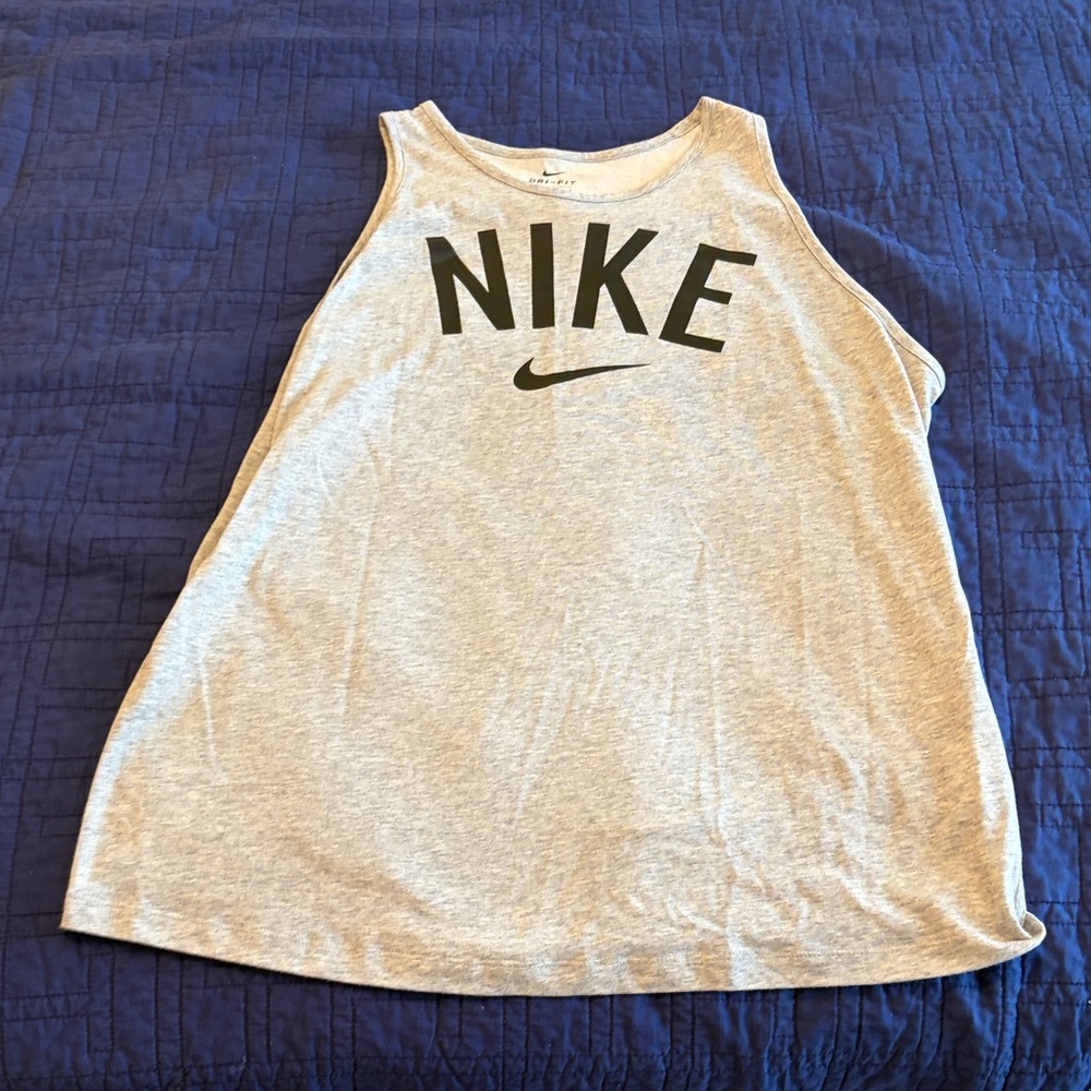 Nike Light Gray Logo Tank Top for women